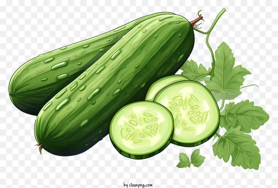 Pepino Desenhado à Mão，Pepinos PNG