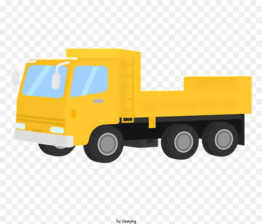 Caminhão Amarelo，Transportando Mercadorias PNG