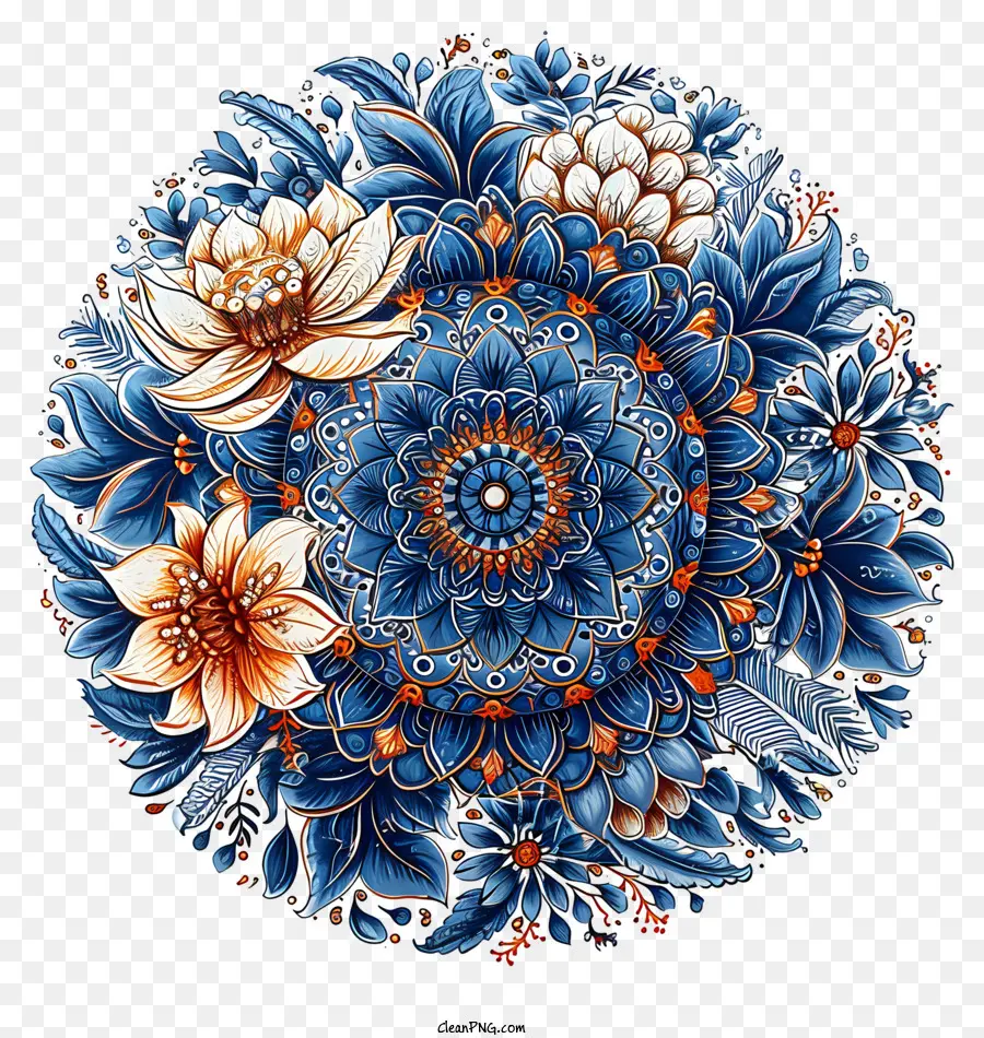 Mandala，Mandal Flower Pattern PNG