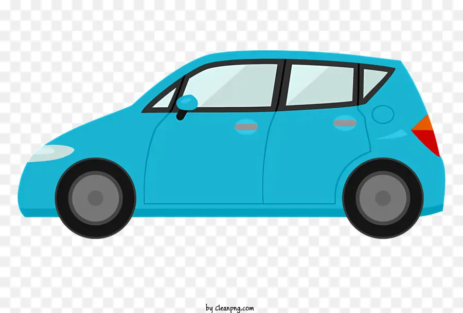 Pequeno Carro Azul，Portas Abertas PNG