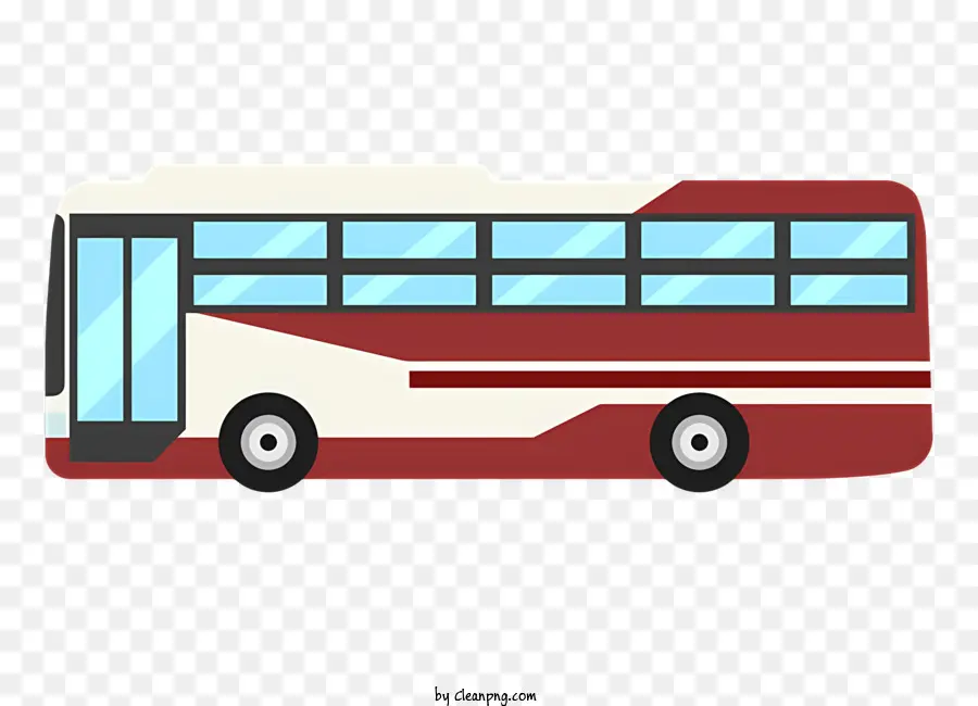 ônibus Vermelho E Branco，Janelas Dianteiras PNG