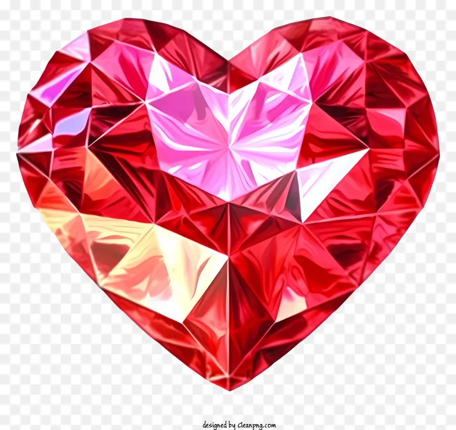 Valentine Heart Diamond Icon，Coração De Cristal PNG