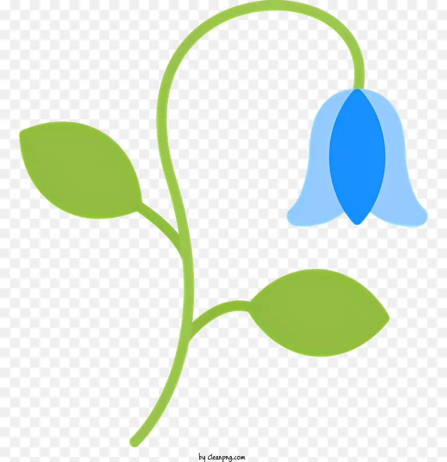 Primavera，Pequena Flor Azul PNG