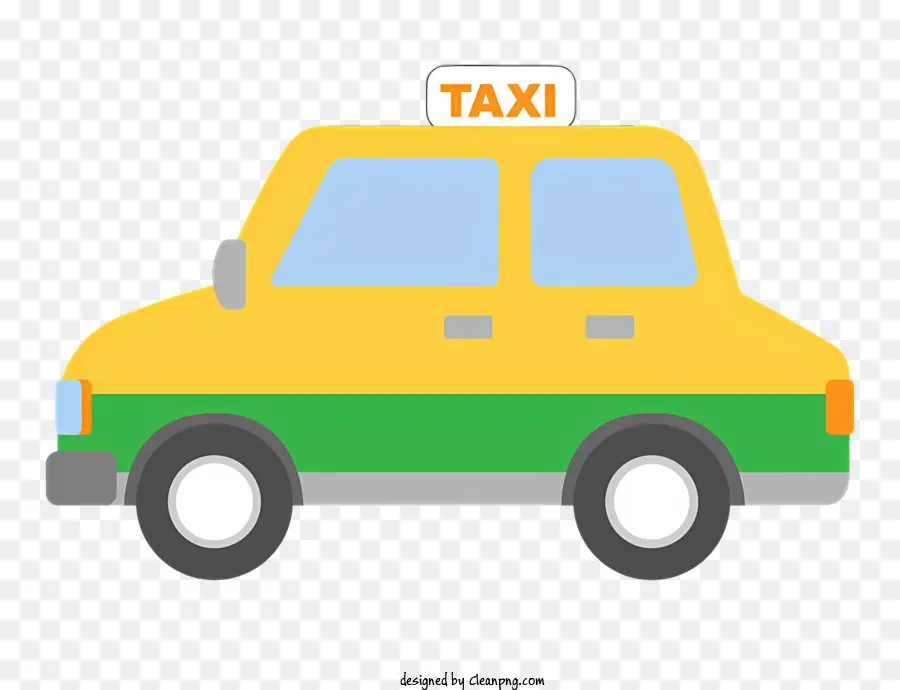Táxi Amarelo，Listra Verde PNG