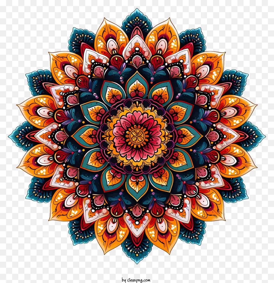 Mandala，Colorido PNG