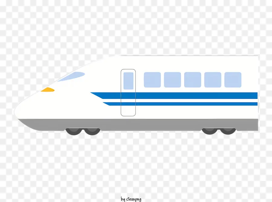 Trem De Alta Velocidade，Trem Branco E Azul PNG