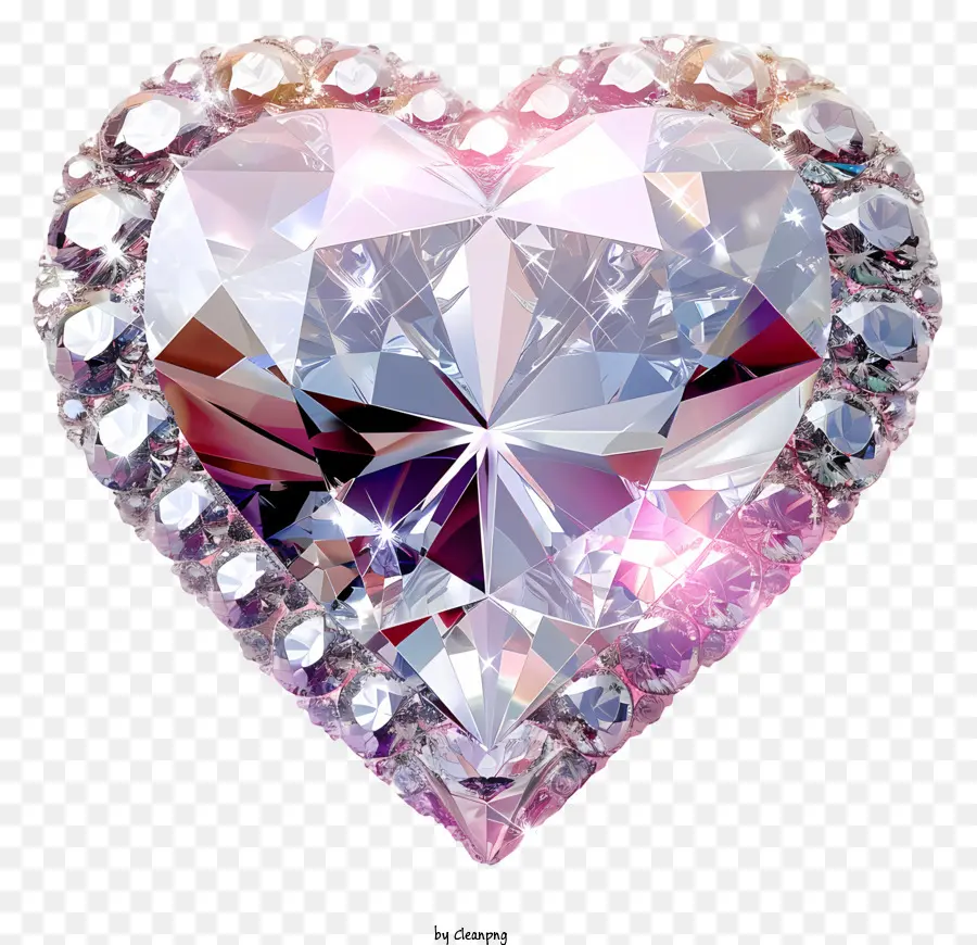 Diamante Realista Do Coração Dos Namorados，Diamante Em Forma De Coração PNG