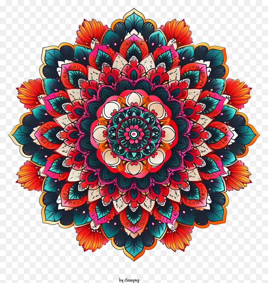 Mandala，Floral Padrão PNG