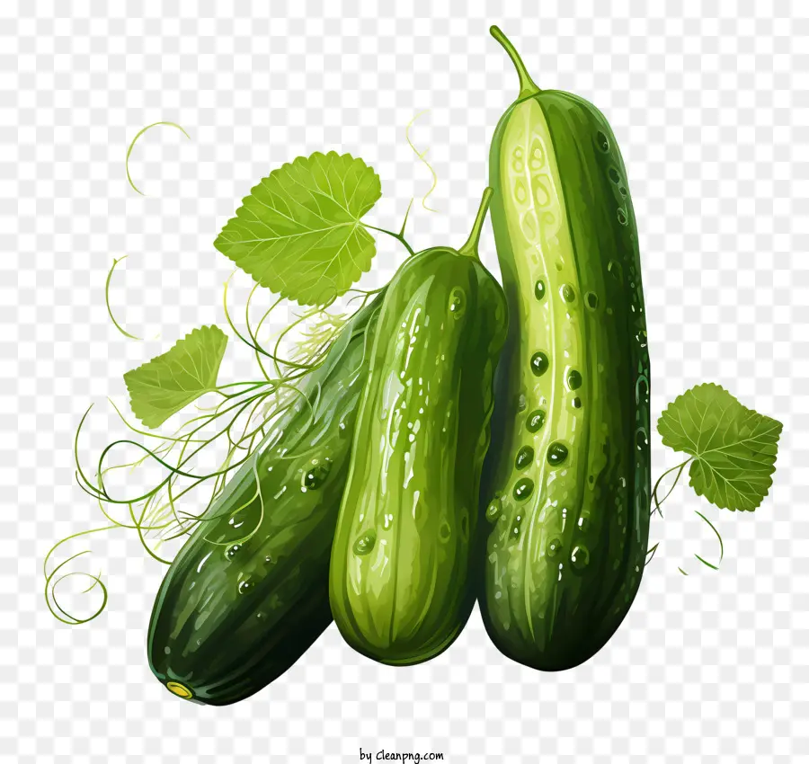 Tintas Multicoloridas Pepino，Pepinos Verdes PNG