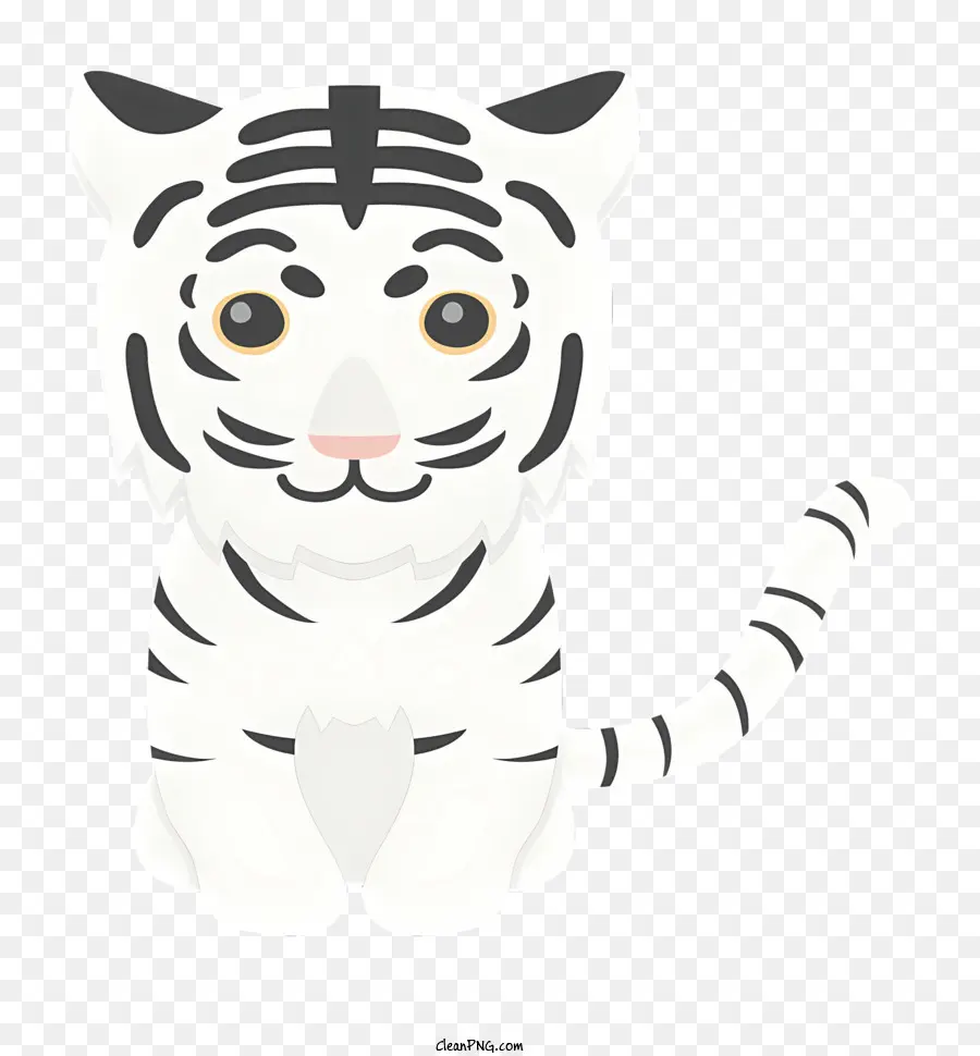 Tigre Branco，Tigre Sentado PNG