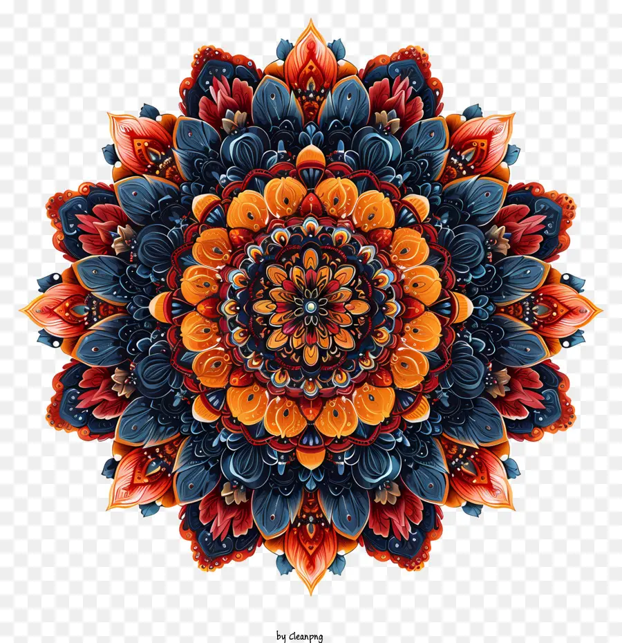 Mandala，Mandala Colorida PNG