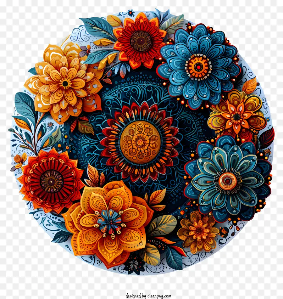 Mandala，Desenho De Flor PNG