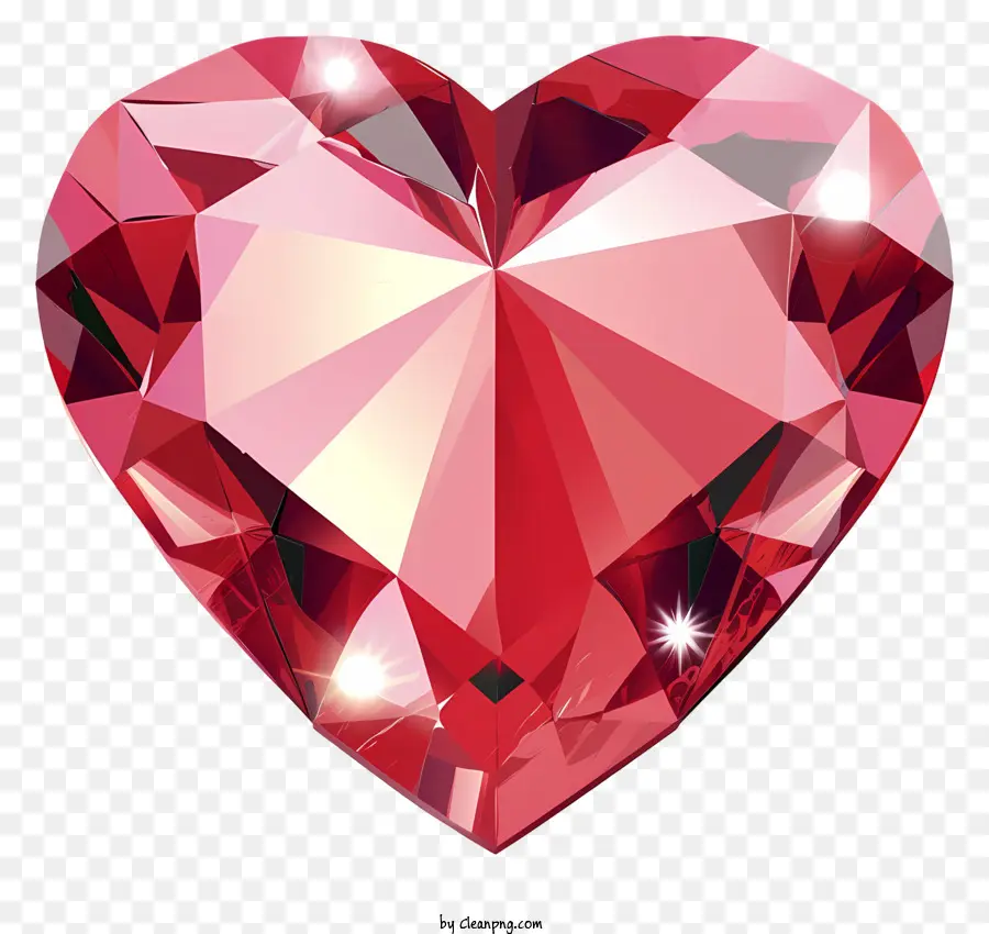 Ilustração Vetorial Plana Minimalizada，Diamante De Coração Do Namorado PNG