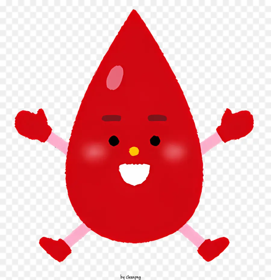 Cartoon Gota De Sangue，Sorrindo Queda De Sangue PNG