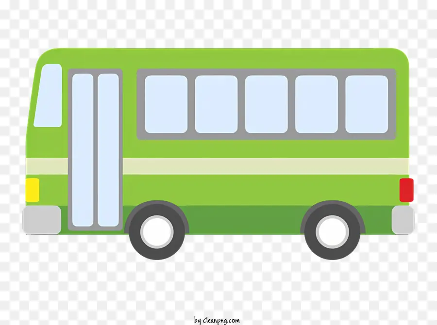 ônibus Verde，ônibus Estacionado PNG