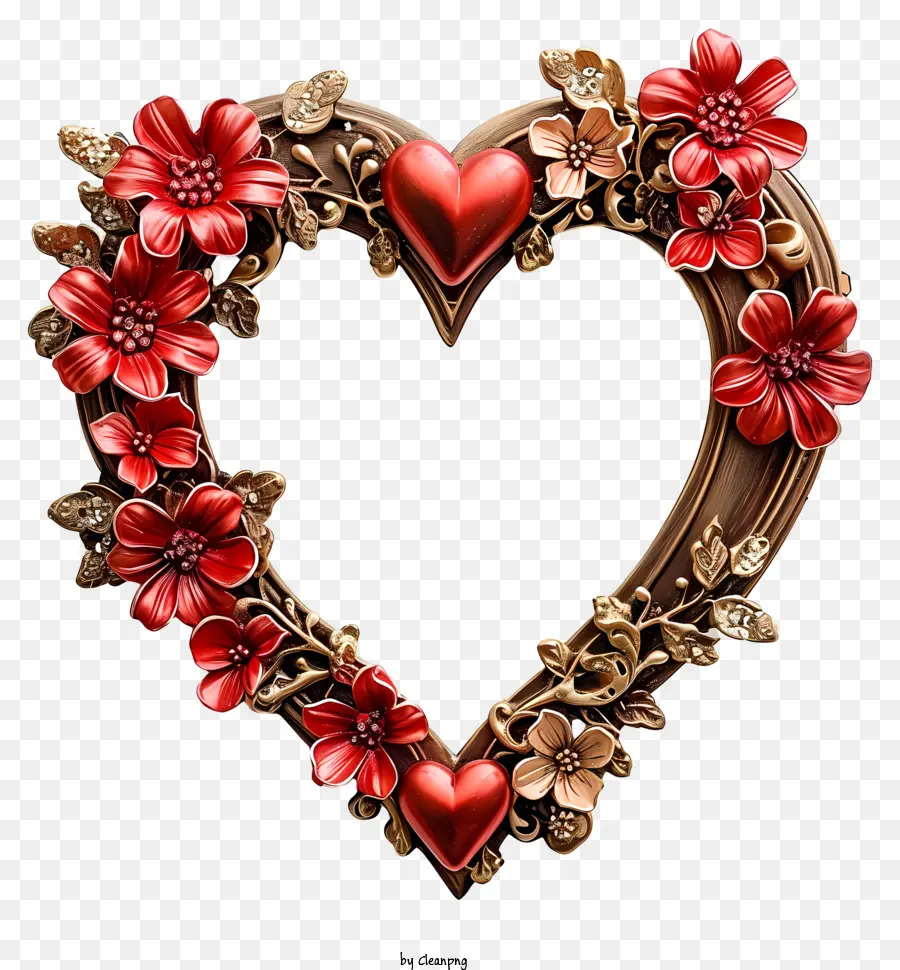 Valentine Quadro，Flores Vermelhas PNG