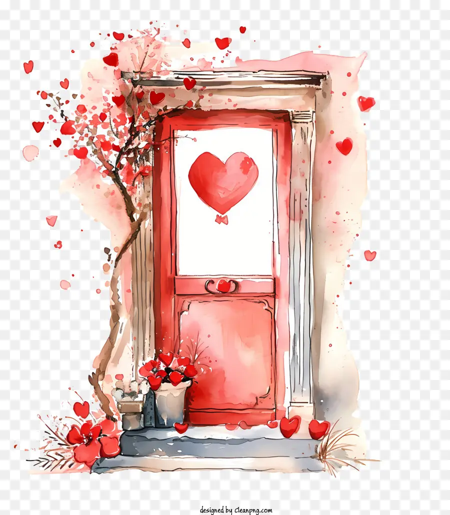 Porta Do Dia Dos Namorados，Porta Vermelha PNG