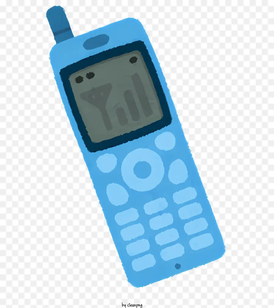 Smartphone Azul，Tela Grande PNG