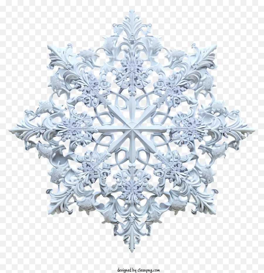 Psd 3d Snowflake，Design De Floco De Neve PNG