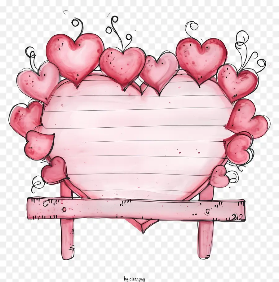 Placa De Sinal De Namorado Desenhada à Mão，Dia Dos Namorados PNG
