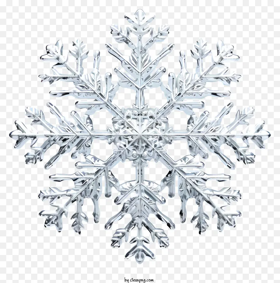 Psd 3d Snowflake，Floco De Neve PNG