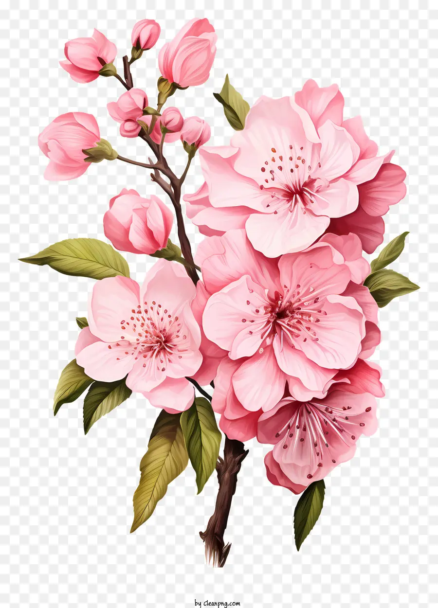 Blossom De Filial De Cereja De Estilo Realista，Sakura Flor PNG
