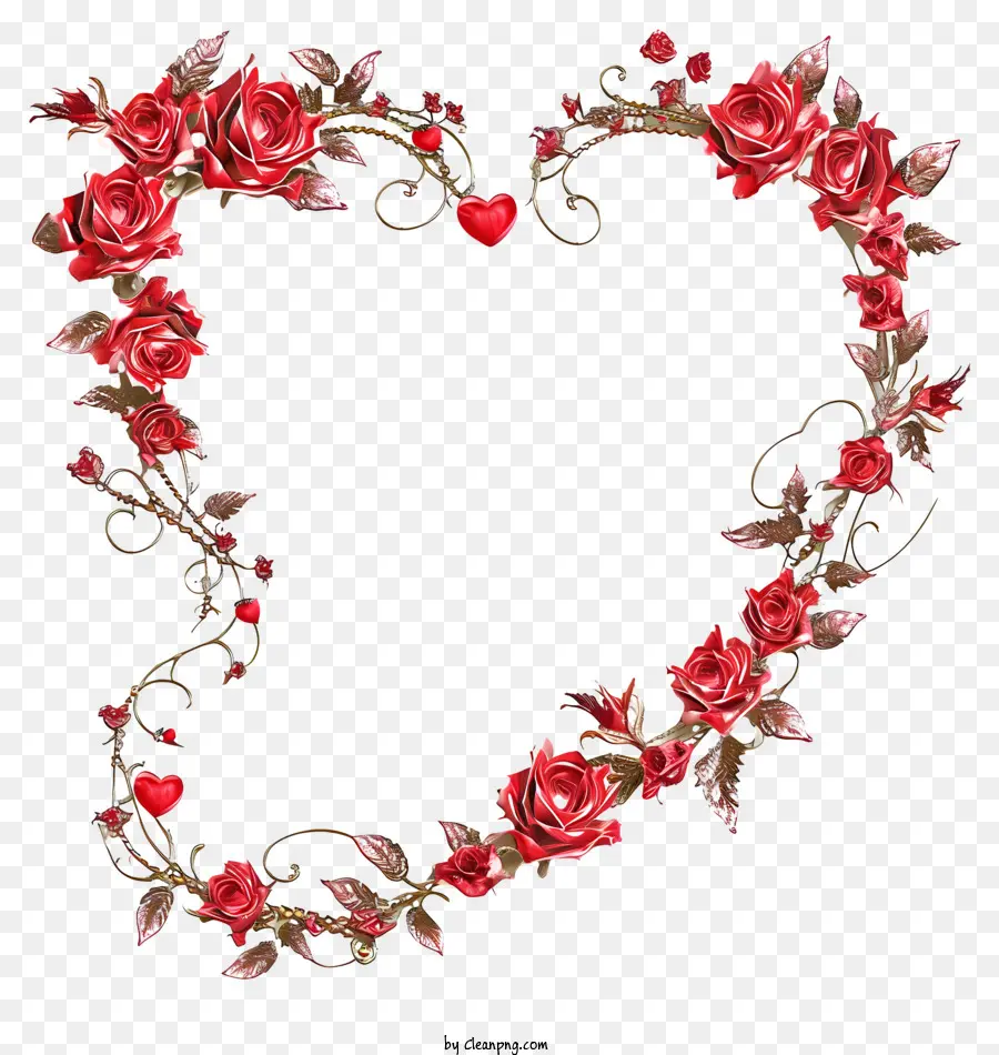 Valentine Quadro，Heartshaped Coroa De Flores PNG