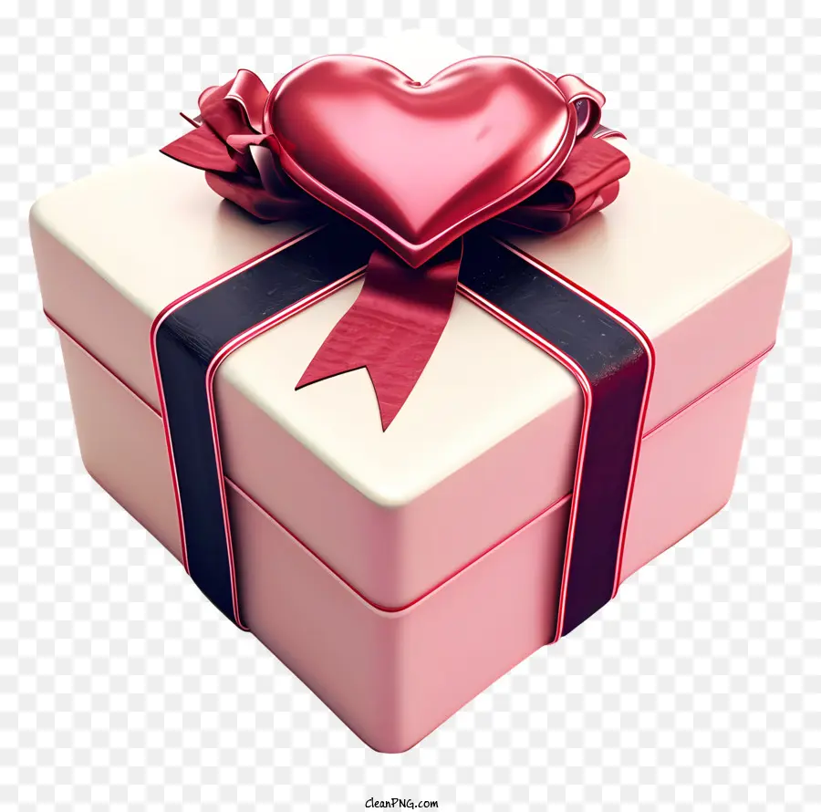 Presente De Valentine 3d Psd，Heartshaped Caixa PNG