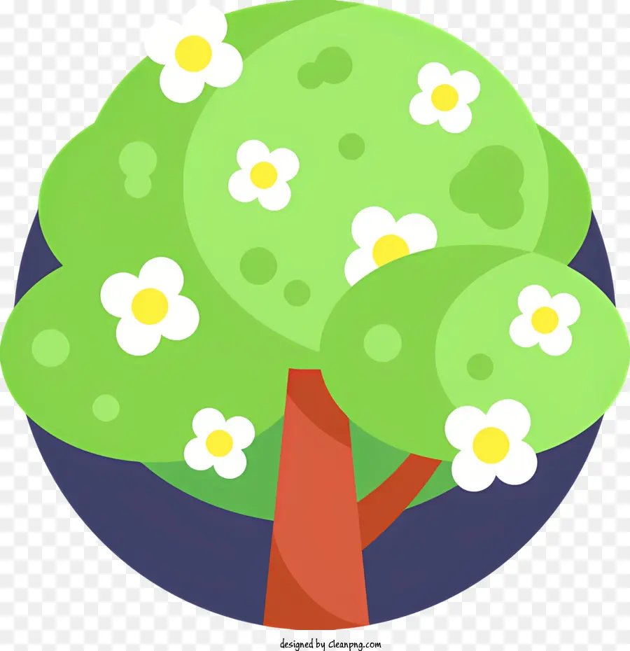 Primavera，árvore Com Flores PNG