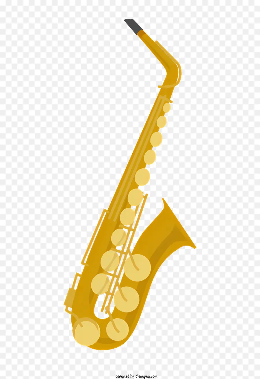 Saxofone，Saxofone Prateado PNG