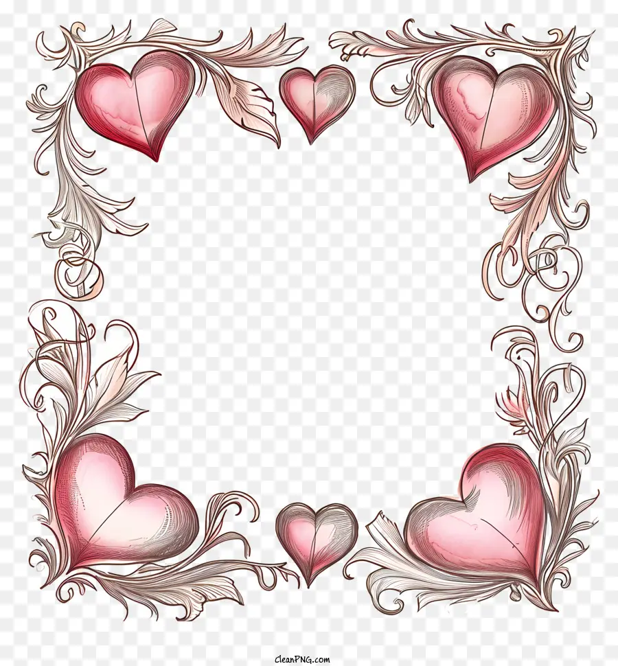 Valentine Quadro，Coração De Quadro PNG