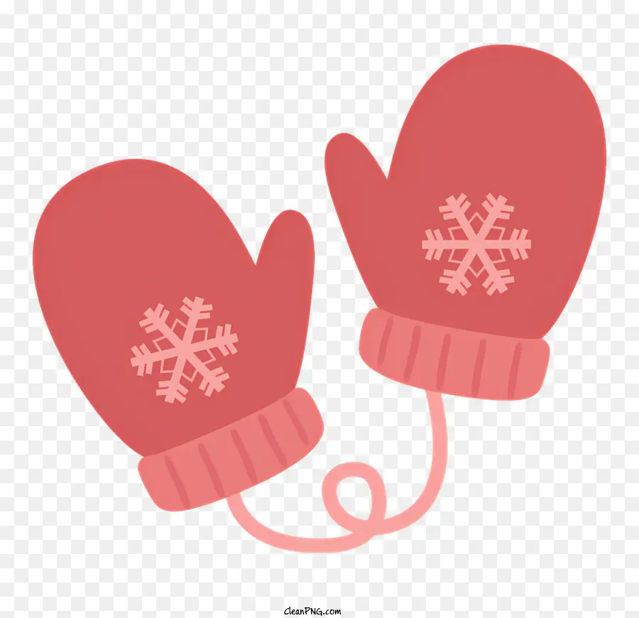 Moda，Mittens De Malha Vermelha PNG