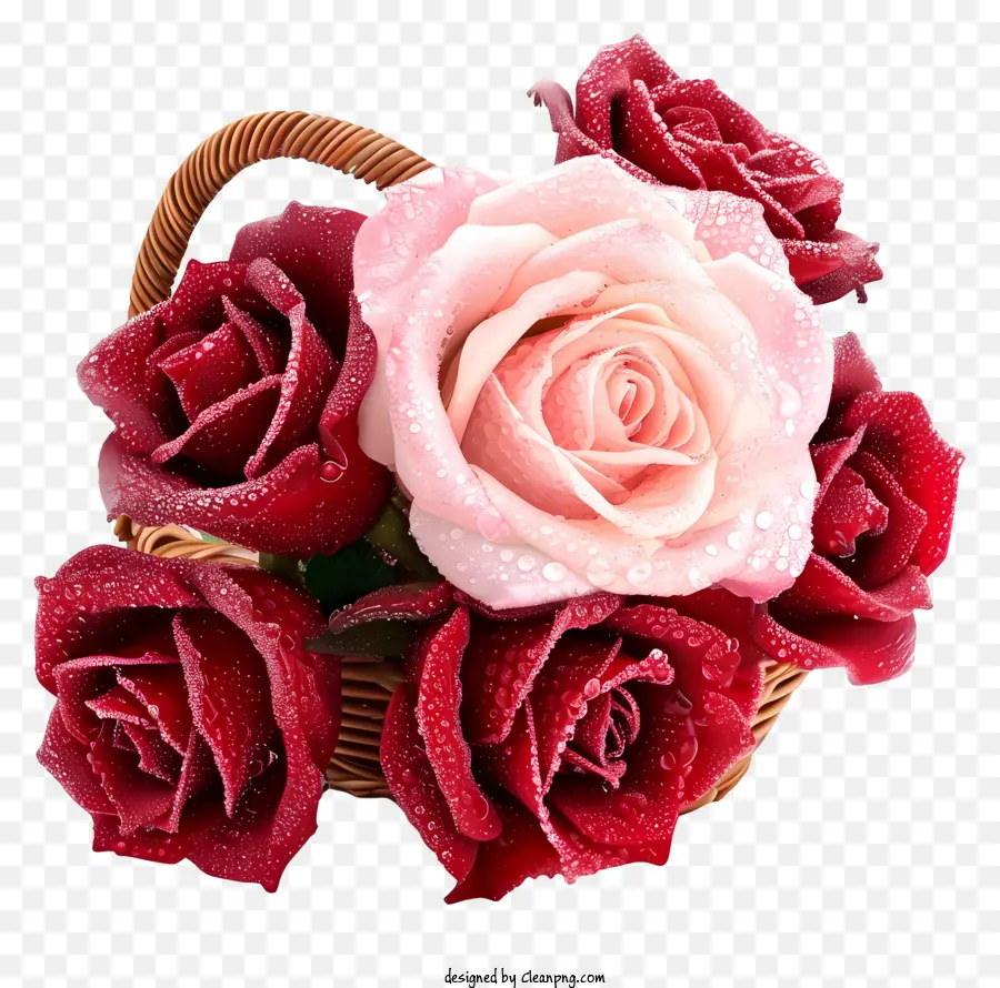 Valentine Realista Rose，Rosas PNG