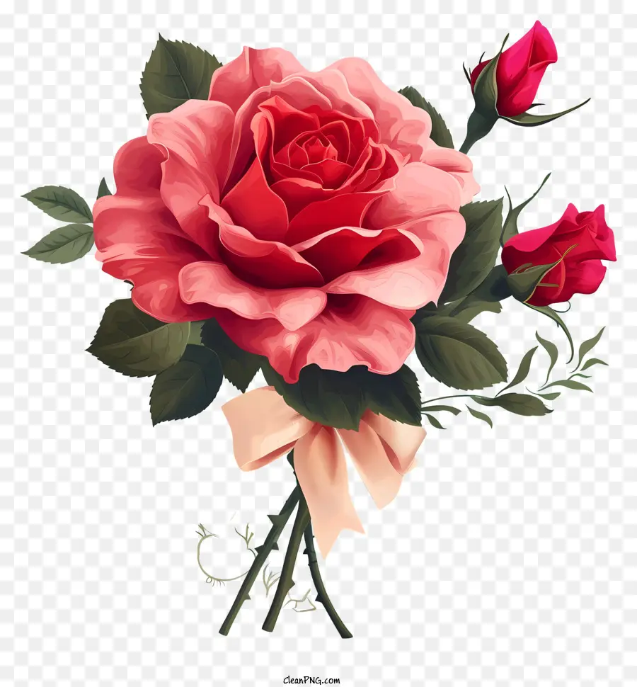 Valentine Rose Ilustra，Rosas Cor De Rosa PNG