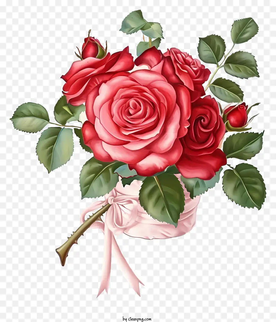 Valentine Rose Floral Art，Fotografia Em Preto E Branco PNG