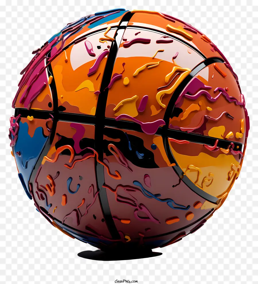 Beisebol Com Tintas Multicoloridas，Basquetebol PNG