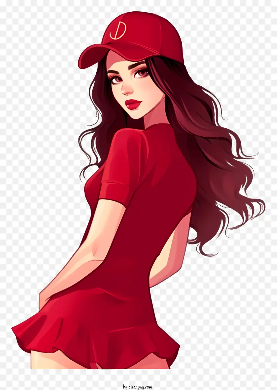 Desenho Animado Desgaste O Dia Vermelho，Saia Vermelha PNG