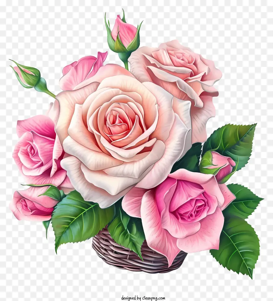 Pastel Valentine Rose，Rosas Cor De Rosa PNG