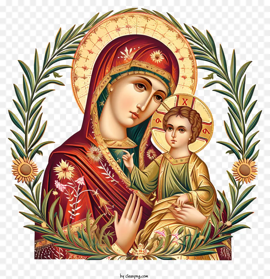 Ortodoxa Ano Novo，Virgem Maria PNG