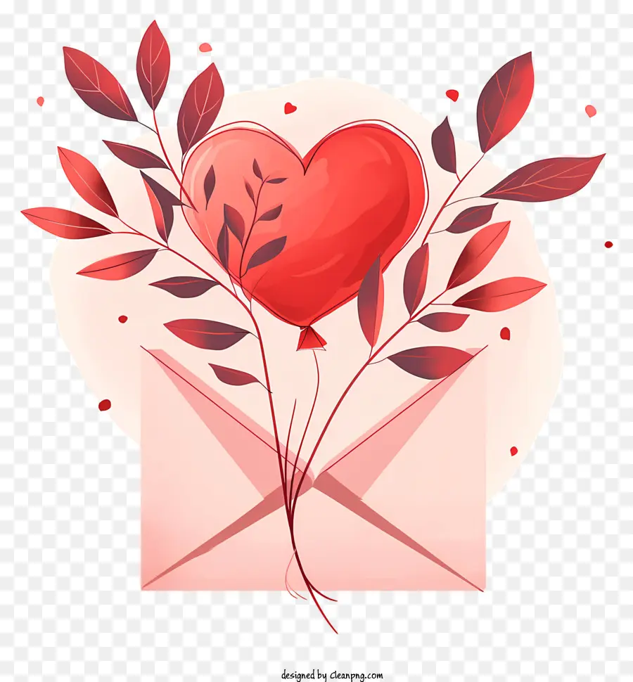 Amor Envelope，Heartshaped Balão PNG