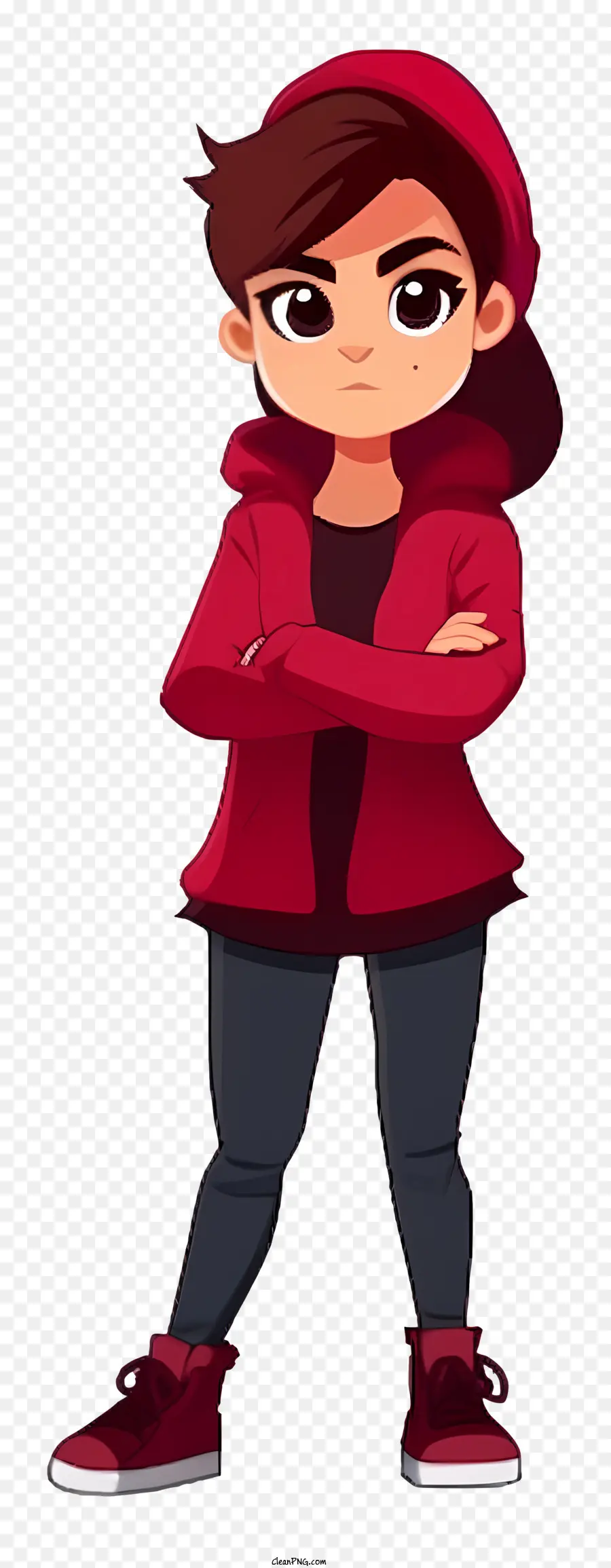 Desenho Animado Desgaste O Dia Vermelho，Pessoa Jovem PNG