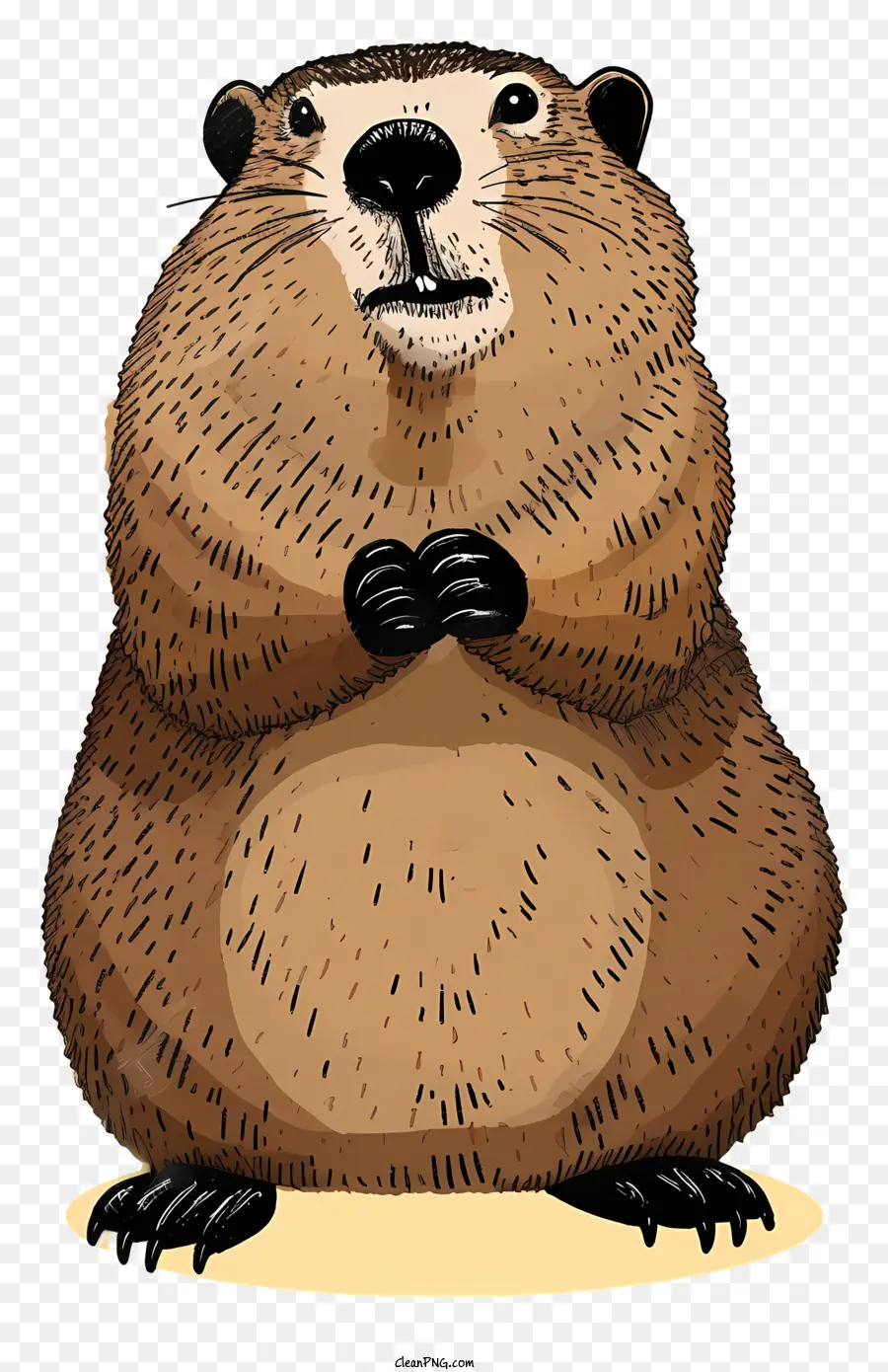 Marmota Desenhada à Mão，Marmota De Desenho Animado PNG