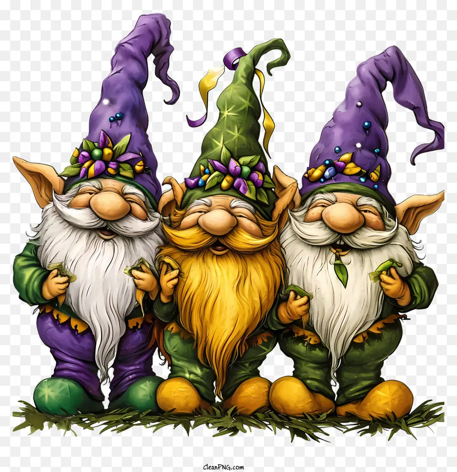 Mardi Gras Gnome，Gnomos PNG