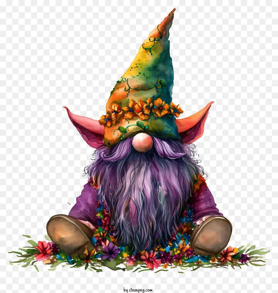 Mardi Gras Gnome，Gnome Colorido PNG