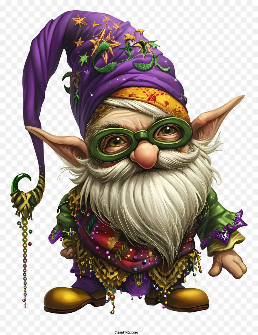 Mardi Gras Gnome，Pequeno Gnomo PNG