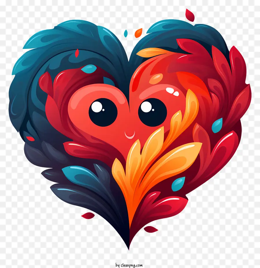 Coração No Estilo Doodle，Design Floral PNG