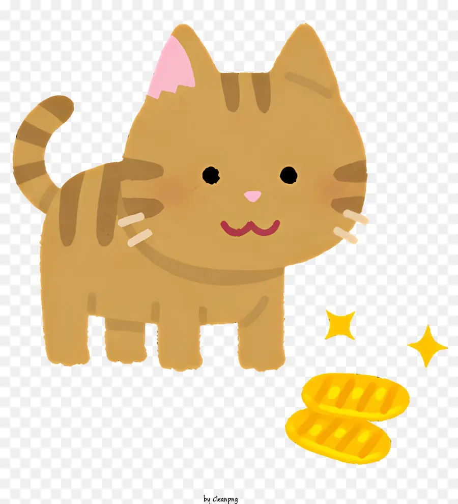 Gato，Moedas De Ouro PNG