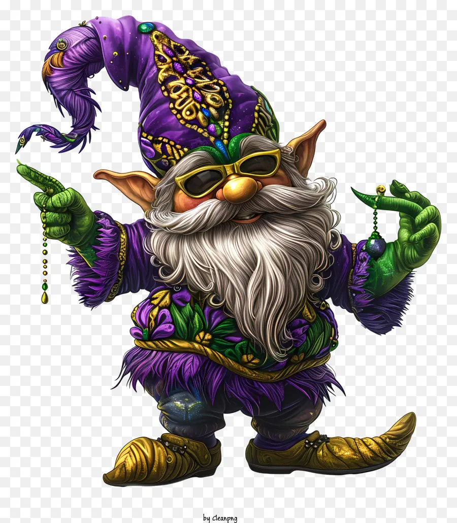 Mardi Gras Gnome，Elf PNG