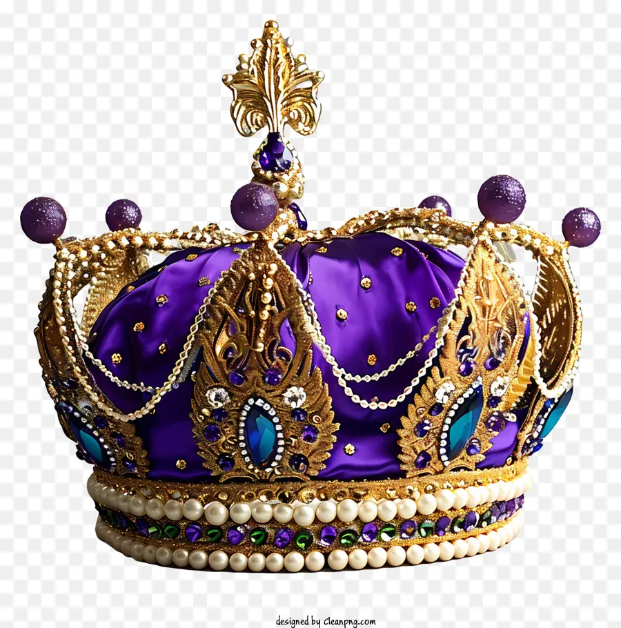 Mardi Gras Crown，Roxo Coroa PNG