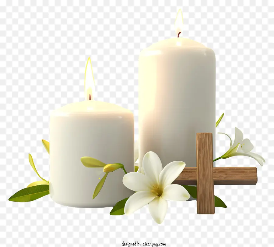 Dia Da Candelária，Velas E Cruz PNG